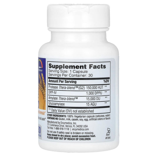 Enzymedica, GlutenEase, Extra Strength, 30 Capsules