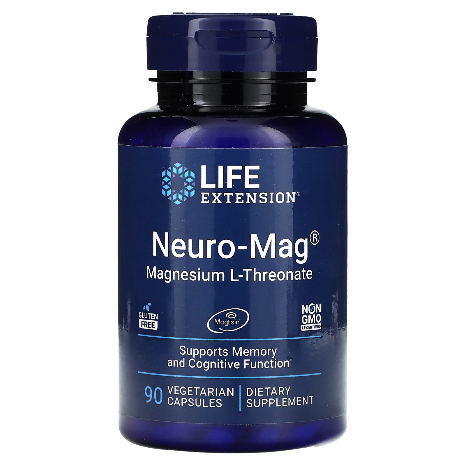 Life Extension-Neuro-Mag-Magnesium L-Threonate-90 Vegetarian Capsules