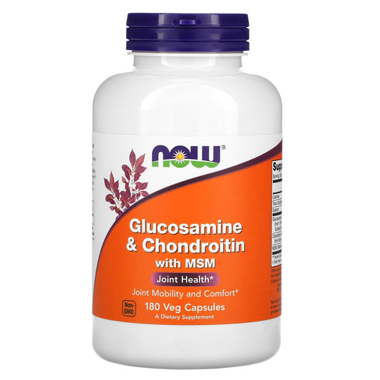 NOW Foods-Glucosamine & Chondroitin with MSM-180 Veg Capsules