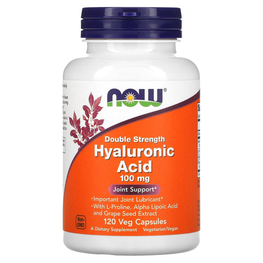 NOW Foods-Hyaluronic Acid-Double Strength-100 mg-120 Veg Capsules