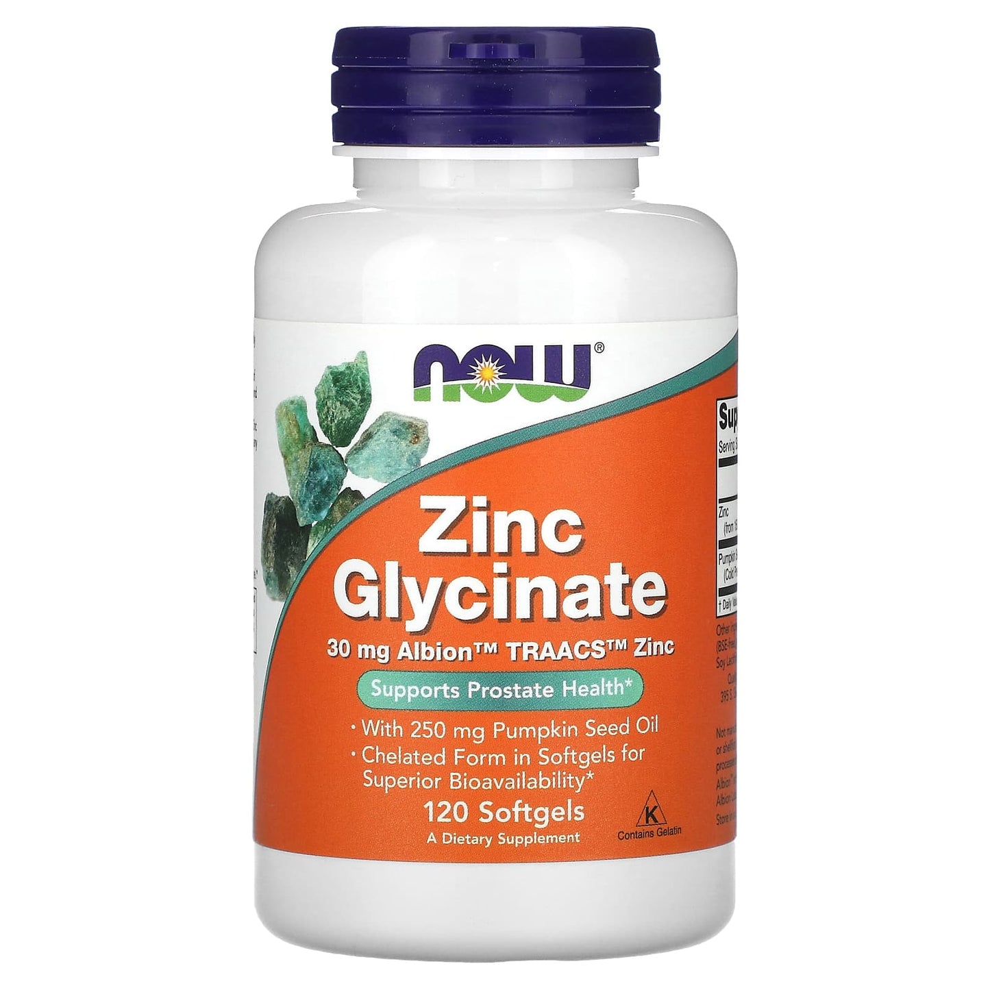 NOW Foods-Zinc Glycinate-120 Softgels