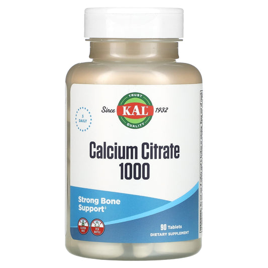 KAL-Calcium Citrate 1000-1,000 mg-90 Tablets (333 mg per Tablet)