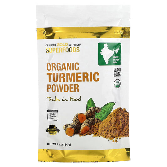 California Gold Nutrition-SUPERFOODS - Organic Turmeric Powder-4 oz (114 g)