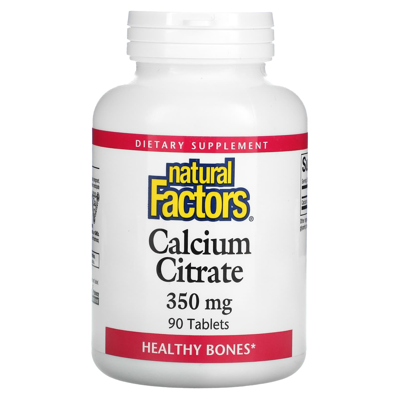 Natural Factors-Calcium Citrate-350 mg-90 Tablets