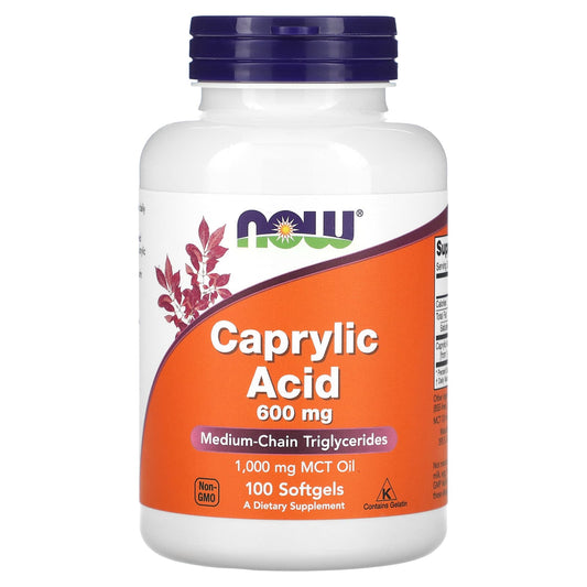 NOW Foods-Caprylic Acid-600 mg-100 Softgels