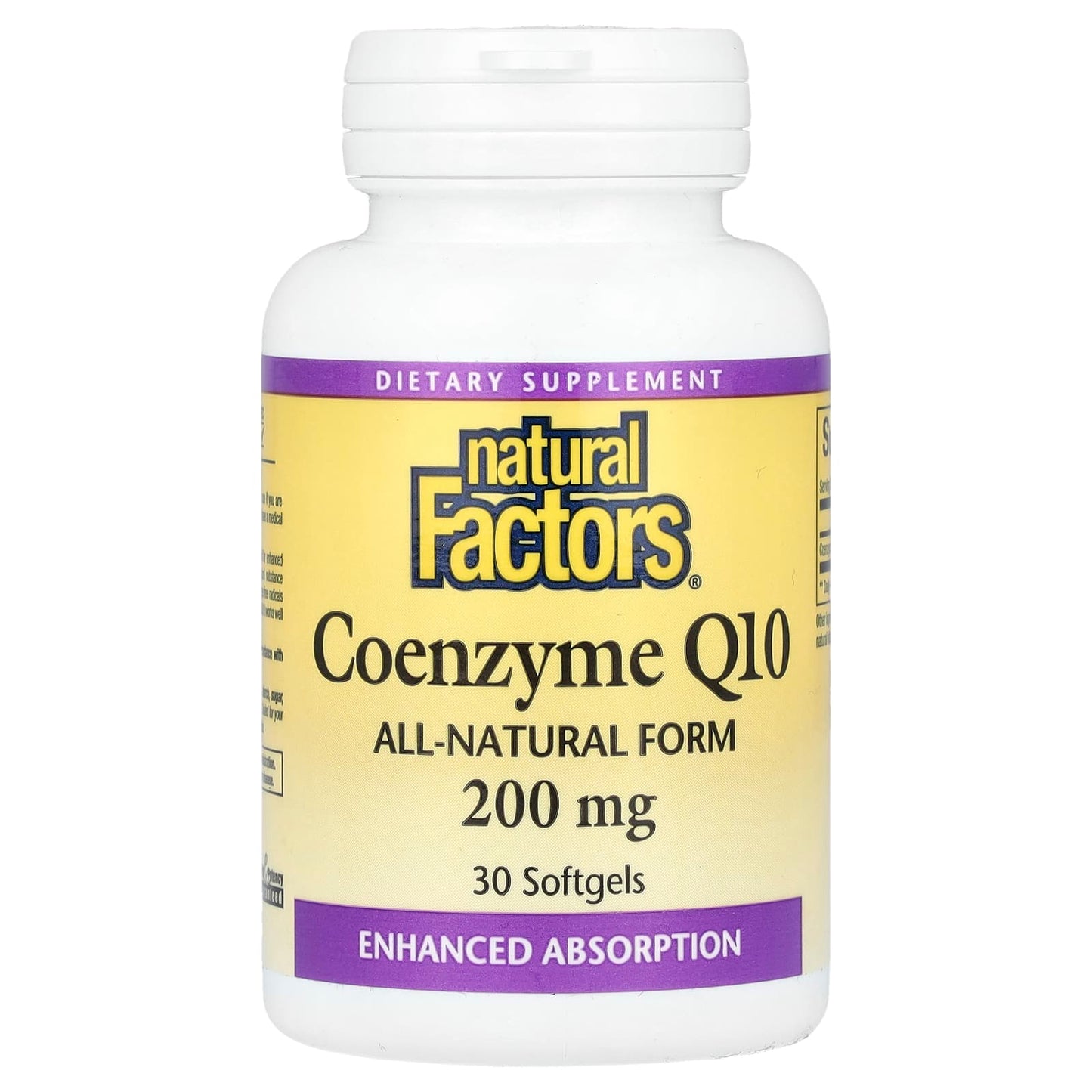 Natural Factors-Coenzyme Q10-200 mg-30 Softgels