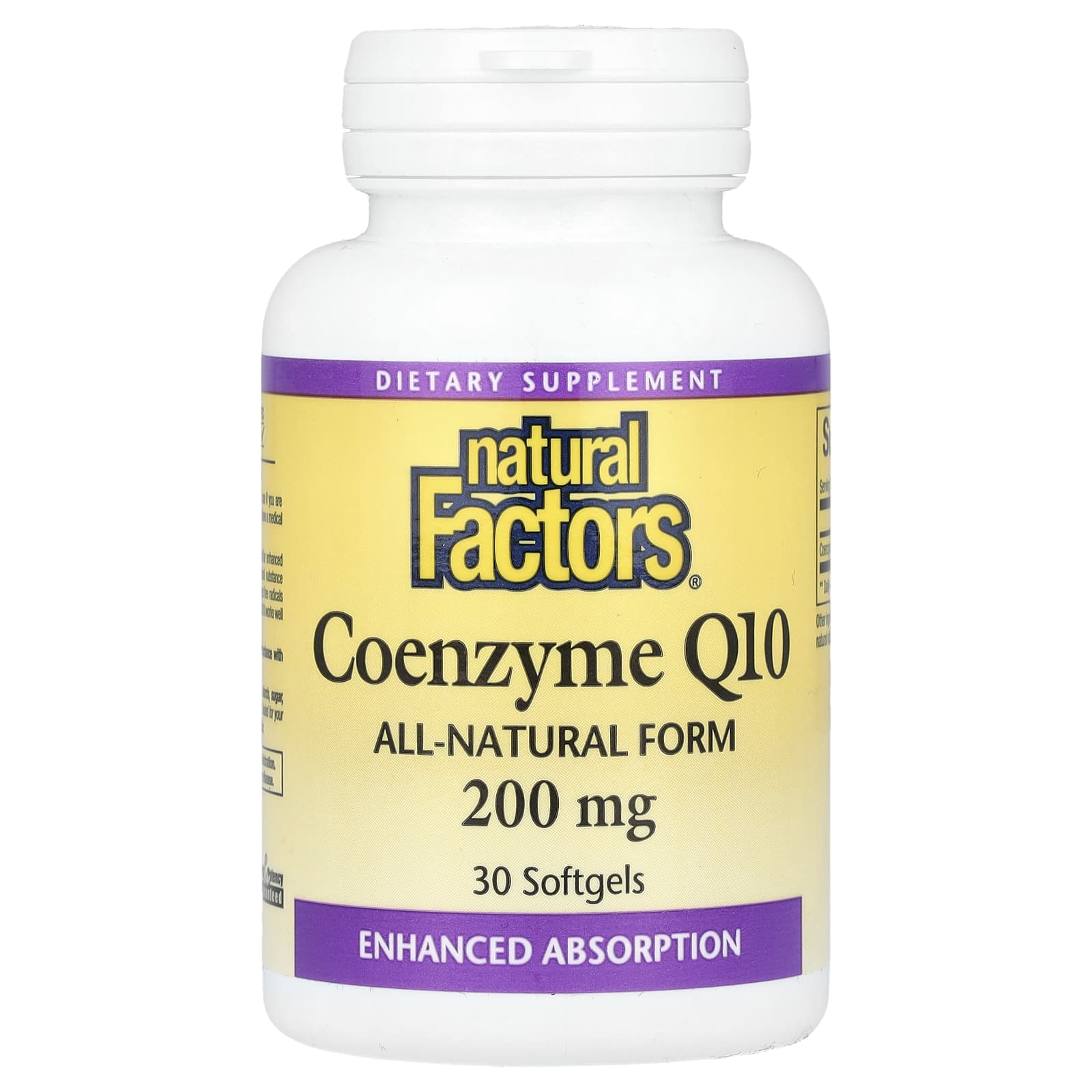 Natural Factors-Coenzyme Q10-200 mg-30 Softgels