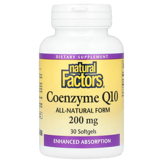 Natural Factors-Coenzyme Q10-200 mg-30 Softgels