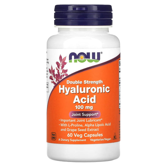 NOW Foods-Hyaluronic Acid-Double Strength-100 mg-60 Veg Capsules