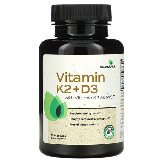 Futurebiotics-Vitamin K2 + D3 with Vitamin K2 as MK-7-120 Capsules