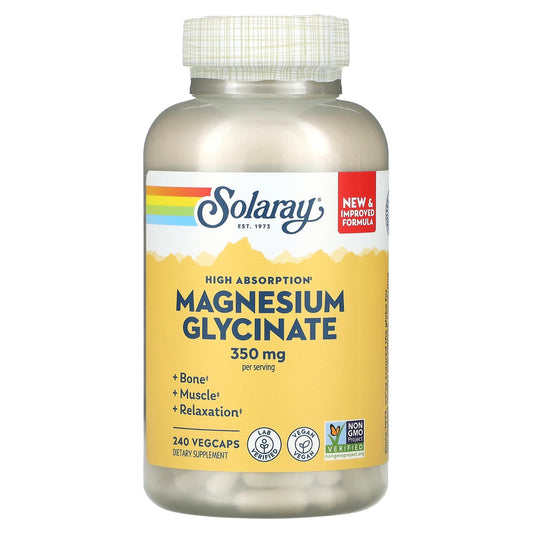 Solaray-Higher Absorption Magnesium Glycinate-350 mg-240 VegCaps