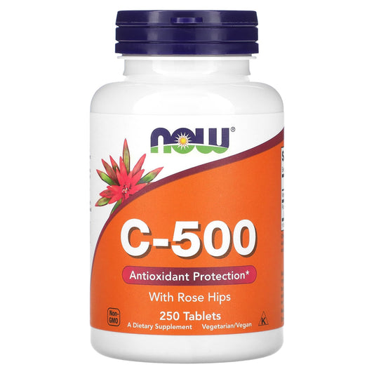 NOW Foods-C-500 With Rose Hips-250 Tablets