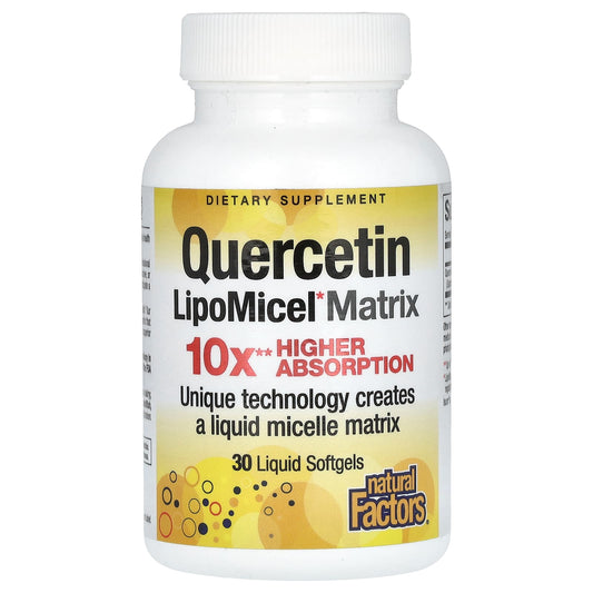 Natural Factors-Quercetin LipoMicel Matrix-30 Liquid Softgels