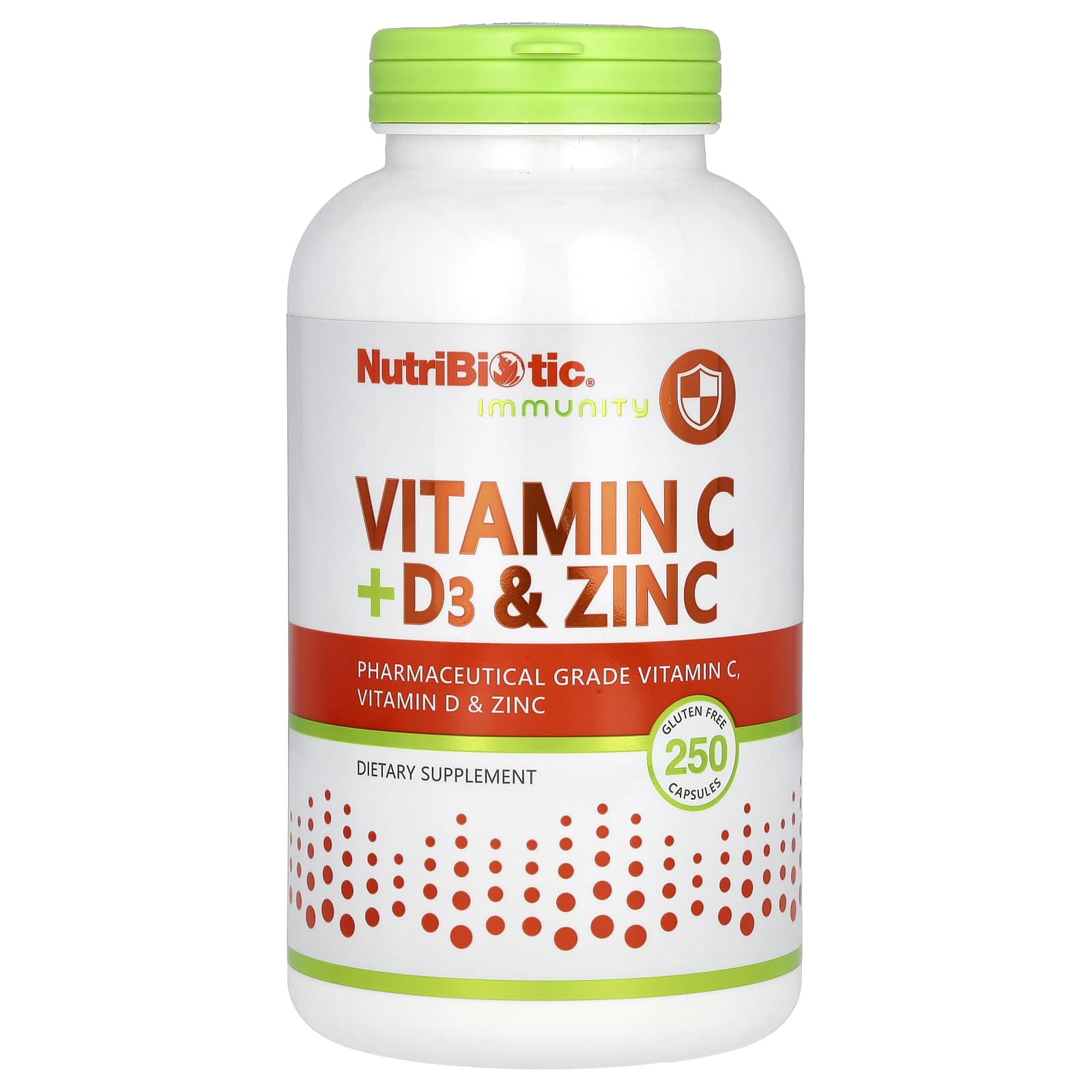 NutriBiotic-Immunity-Vitamin C + D3 & Zinc-250 Capsules