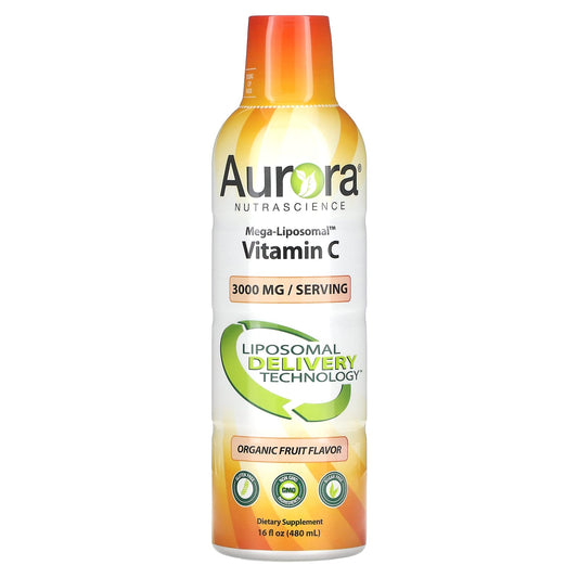 Aurora Nutrascience-Mega-Liposomal Vitamin C-Organic Fruit-3,000 mg-16 fl oz (480 ml)
