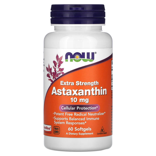NOW Foods-Astaxanthin-Extra Strength-10 mg-60 Softgels