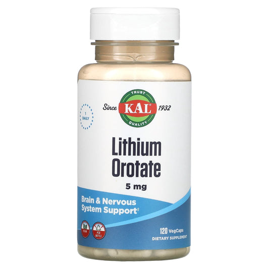 KAL-Lithium Orotate-5 mg-120 VegCaps