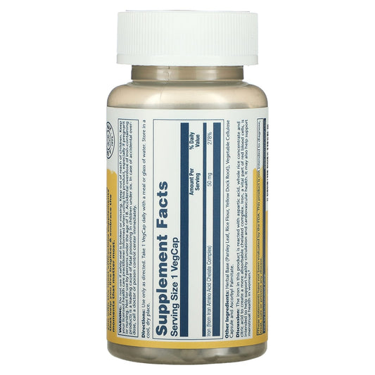 Solaray, Iron, 50 mg, 60 VegCaps