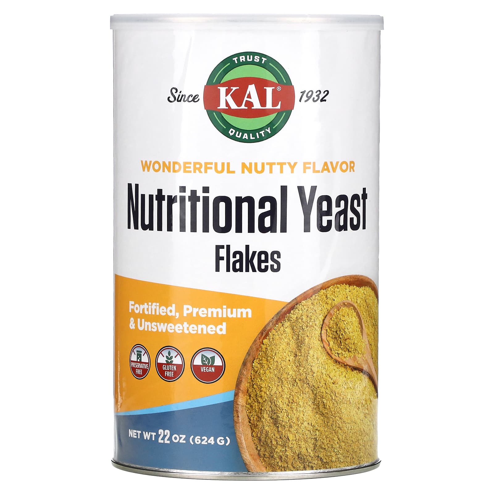 KAL-Nutritional Yeast Flakes-Wonderful Nutty-22 oz (624 g)