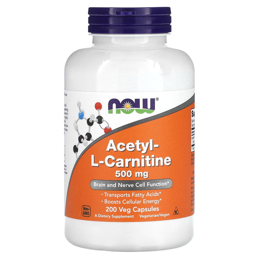 NOW Foods-Acetyl-L-Carnitine-500 mg-200 Veg Capsules