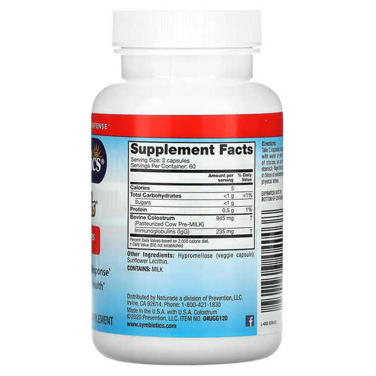 Symbiotics, Colostrum Plus, 120 Veg Capsules