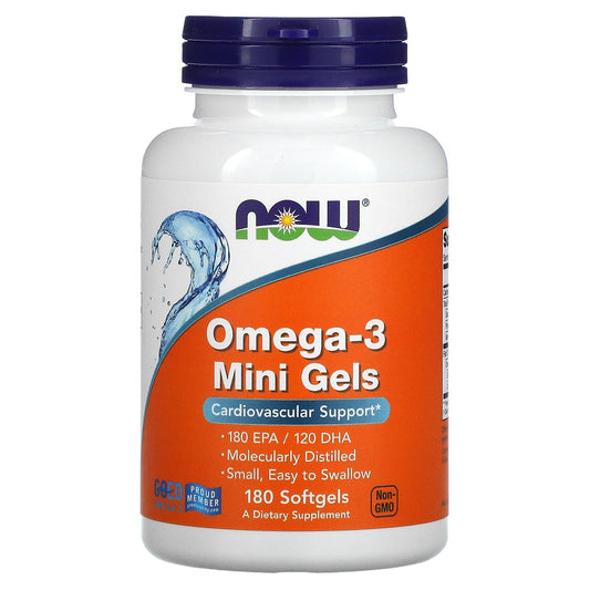 NOW Foods-Omega-3 Mini Gels-180 Softgels