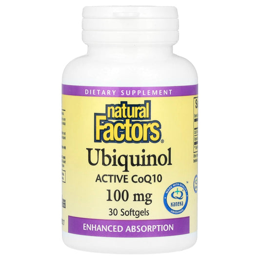 Natural Factors-Ubiquinol-Active CoQ10-100 mg-30 Softgels