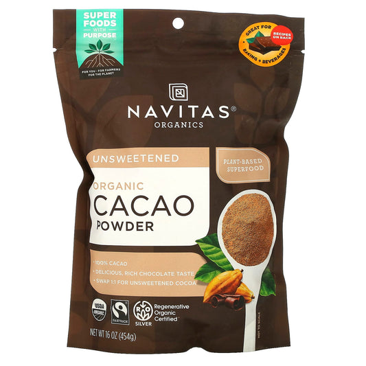 Navitas Organics-Organic Cacao Powder-16 oz (454 g)