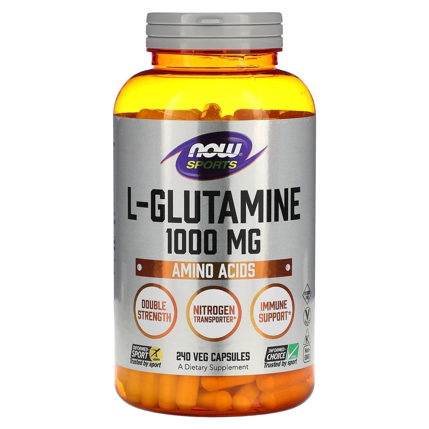 NOW Foods-Sports-L-Glutamine-1,000 mg-240 Veg Capsules