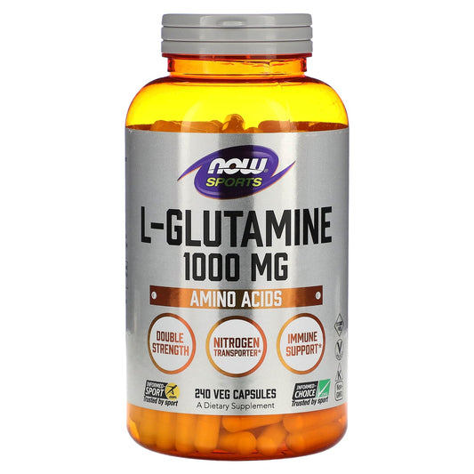 NOW Foods-Sports-L-Glutamine-1,000 mg-240 Veg Capsules