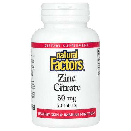Natural Factors-Zinc Citrate-50 mg-90 Tablets