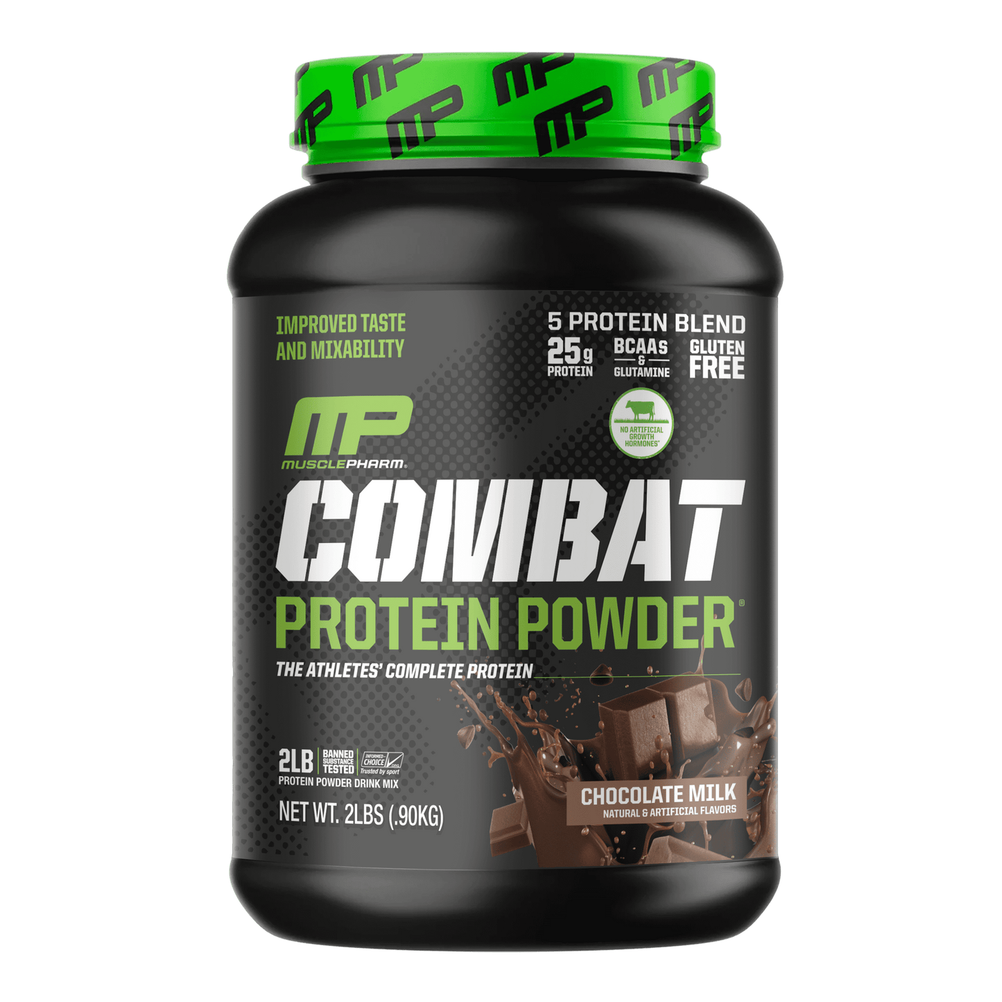 MusclePharm-Combat Protein Powder-Chocolate Milk-2 lbs (0.9 kg)