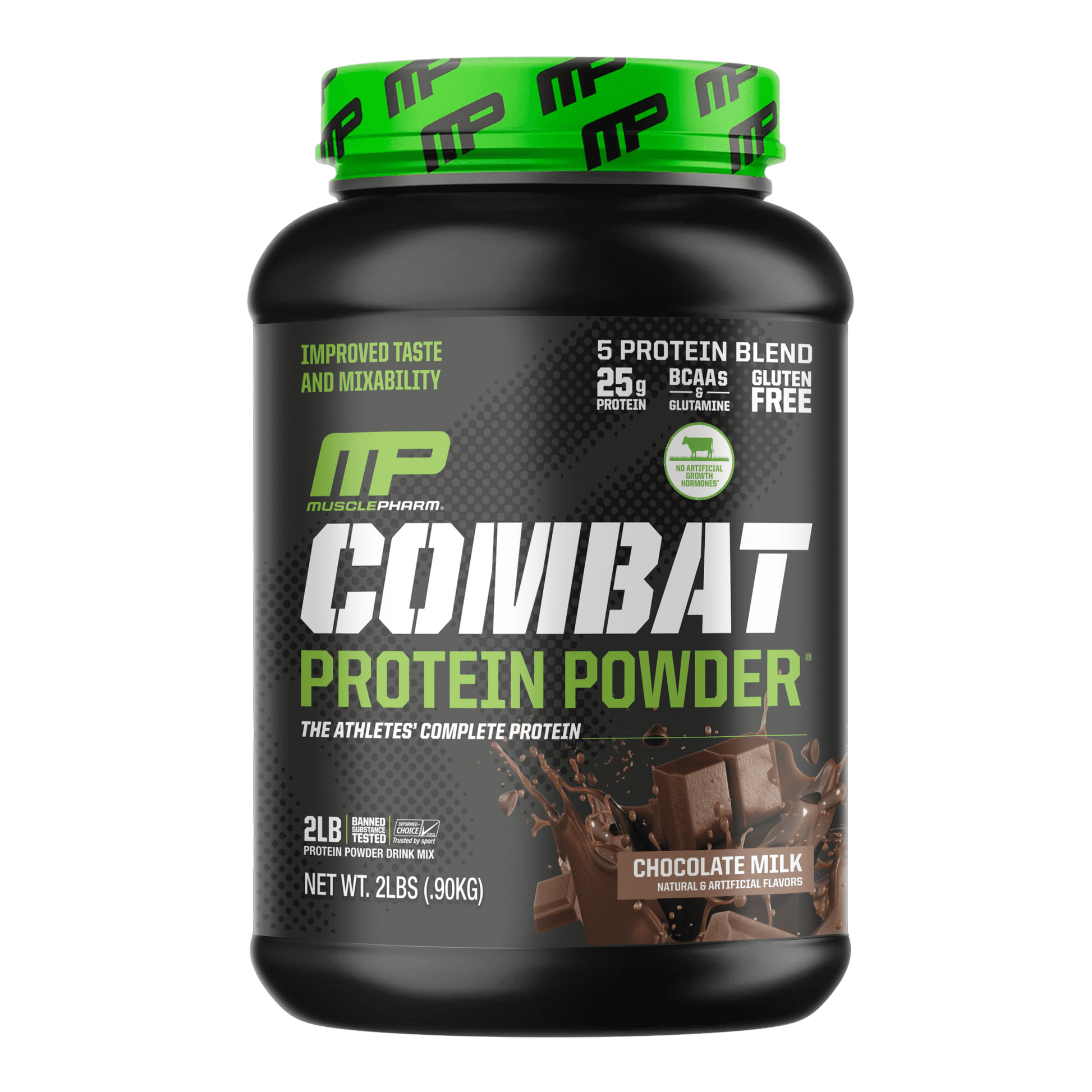 MusclePharm-Combat Protein Powder-Chocolate Milk-2 lbs (0.9 kg)