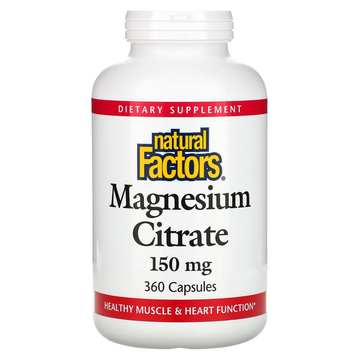 Natural Factors-Magnesium Citrate-150 mg-360 Capsules