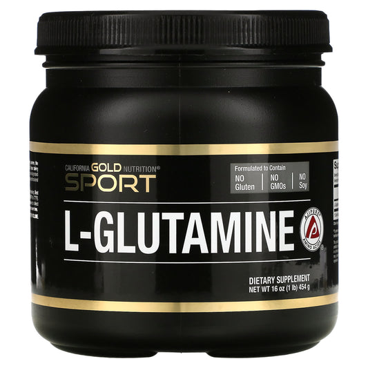 California Gold Nutrition-L-Glutamine Powder-AjiPure-Gluten Free-16 oz (454 g)
