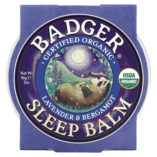 Badger Company, Organic Sleep Balm, Lavender & Bergamot, 2 oz (56 g)