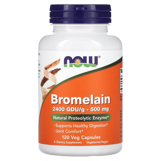 NOW Foods-Bromelain-500 mg-120 Veg Capsules