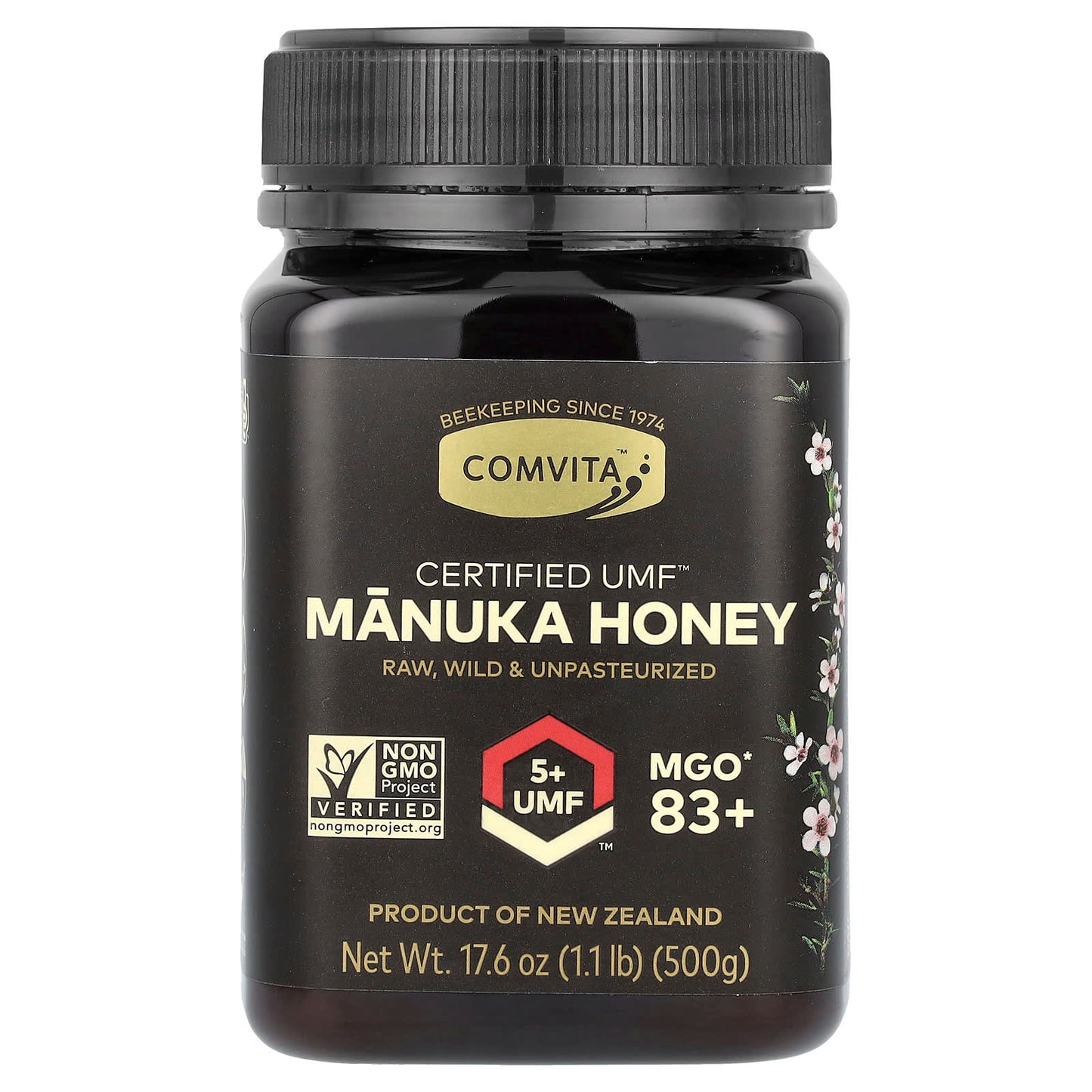 Comvita-Manuka Honey-Raw-Wild & Unpasteurized-1.1 lb (500 g)
