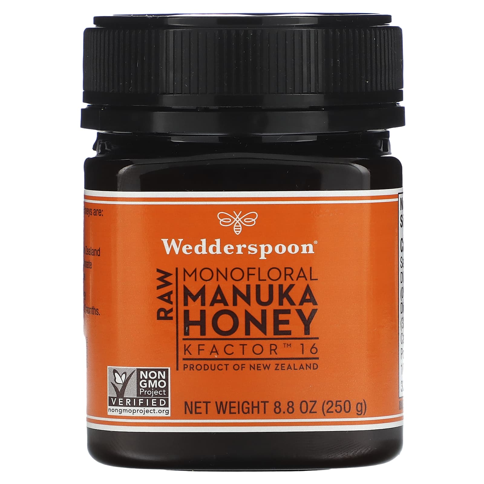 Wedderspoon-Raw Monofloral Manuka Honey-KFactor 16-8.8 oz (250 g)