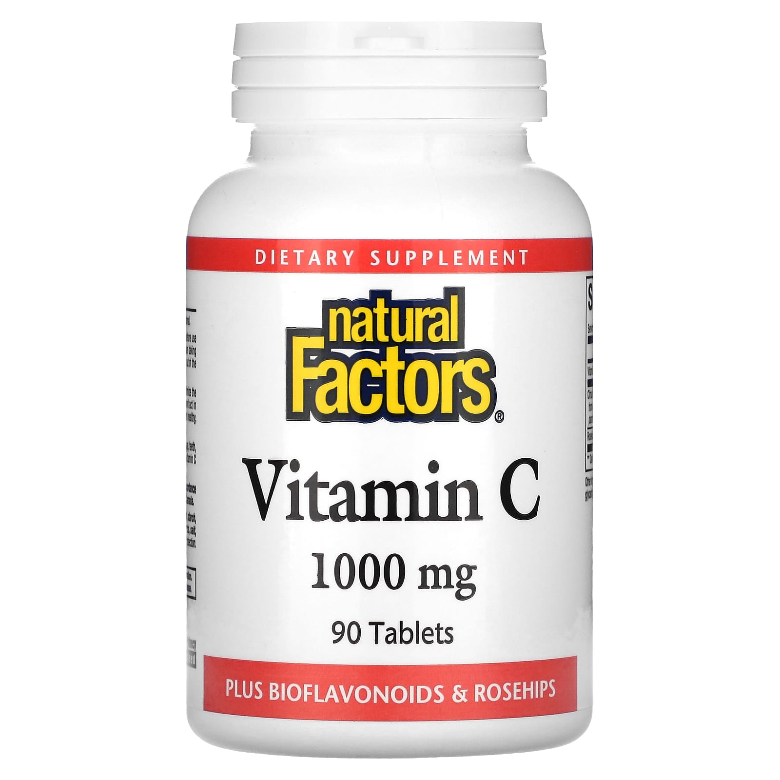 Natural Factors-Vitamin C-Plus Bioflavonoids & Rosehips-1,000 mg-90 Tablets