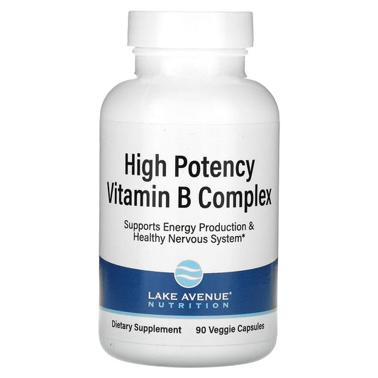 Lake Avenue Nutrition-High Potency Vitamin B Complex-90 Veggie Capsules