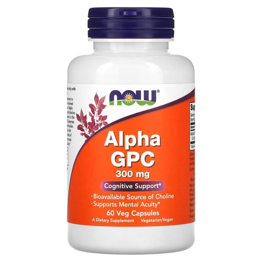 NOW Foods-Alpha GPC-300 mg-60 Veg Capsules