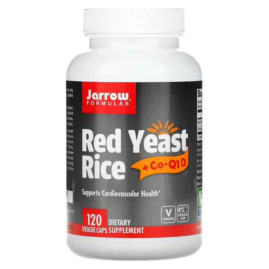 Jarrow Formulas-Red Yeast Rice + Co-Q10-120 Veggie Caps