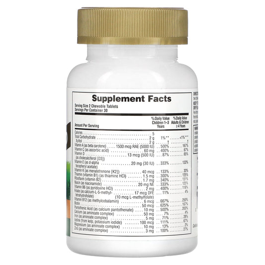 NaturesPlus, Animal Parade Gold, Children's Chewable Supplement, Cherry, Grape & Orange, 60 Animal-Shaped Tablets