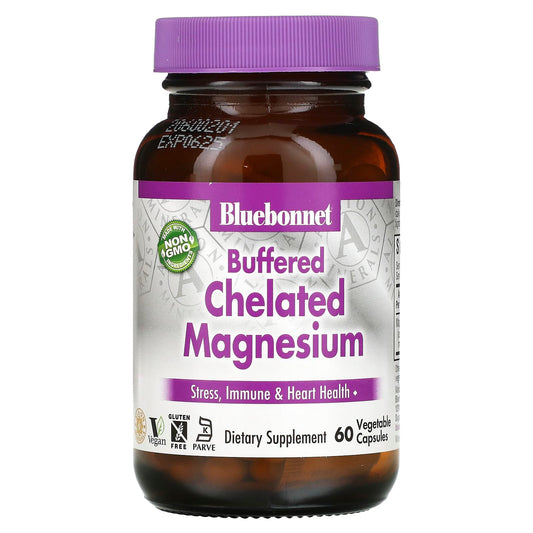 Bluebonnet Nutrition-Buffered Chelated Magnesium-60 Vegetable Capsules