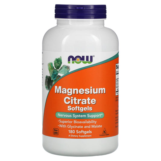 NOW Foods-Magnesium Citrate-180 Softgels