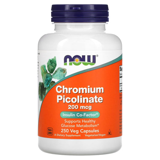 NOW Foods-Chromium Picolinate-200 mcg-250 Veg Capsules