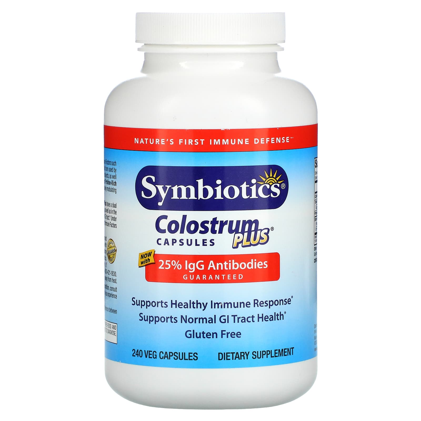 Symbiotics-Colostrum Plus-240 Veg Capsules