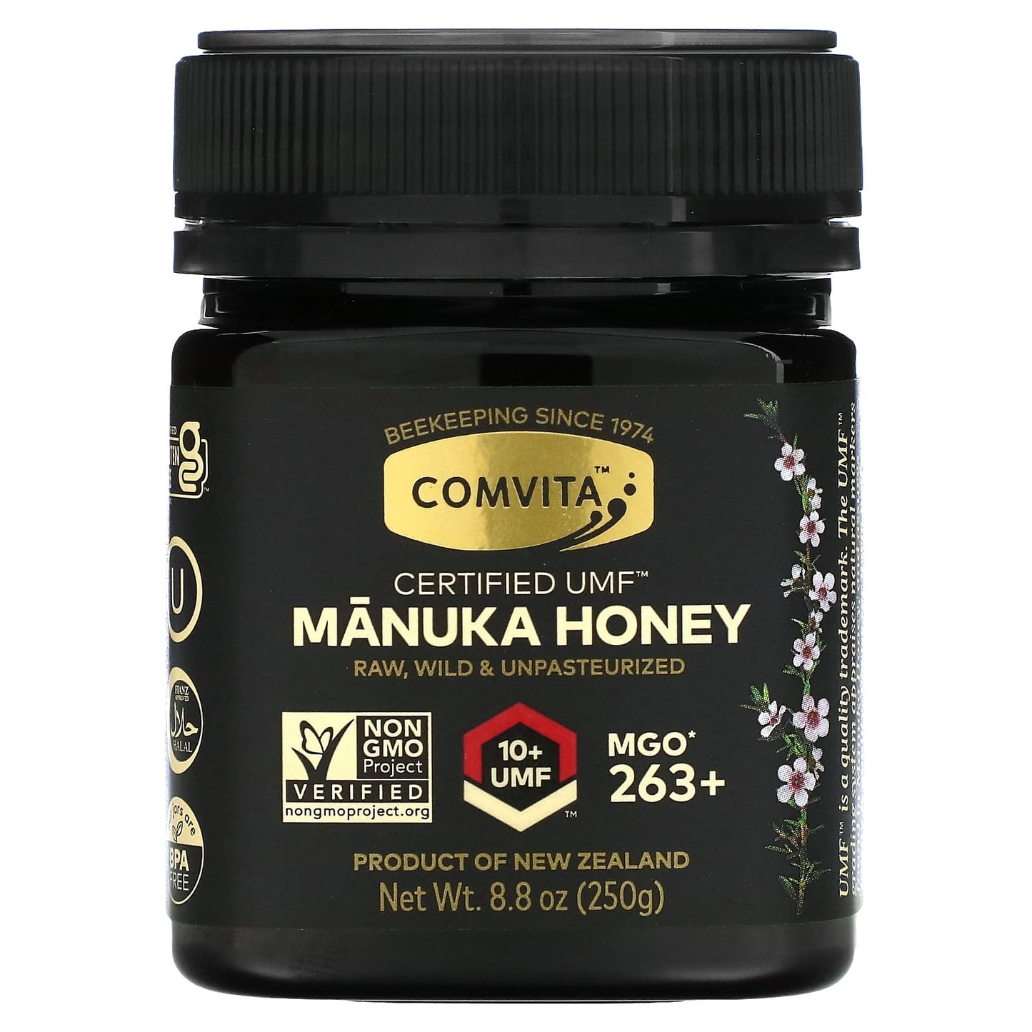 Comvita-Raw Manuka Honey-Certified UMF  10+ (MGO 263+)-8.8 oz (250 g)