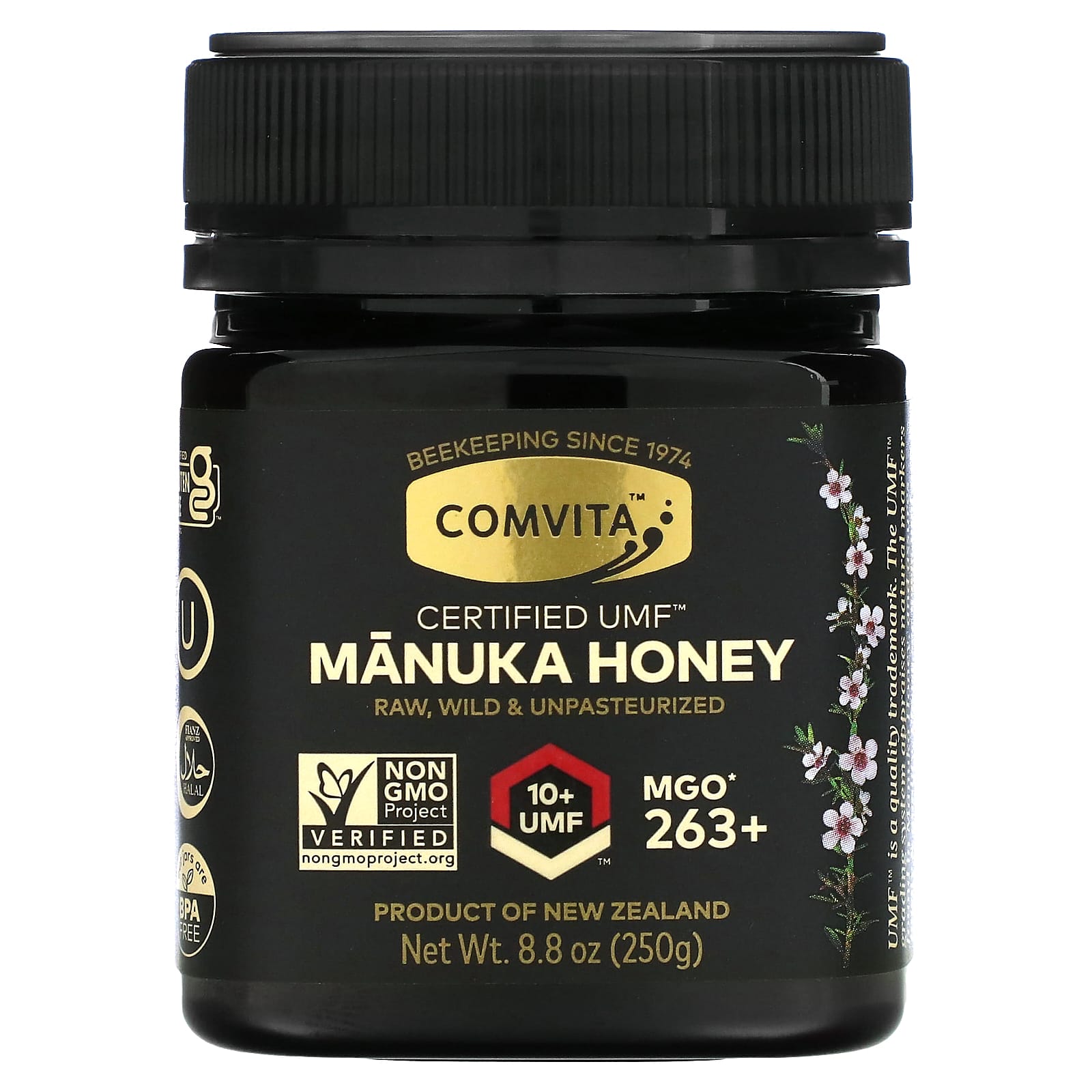 Comvita-Raw Manuka Honey-Certified UMF  10+ (MGO 263+)-8.8 oz (250 g)